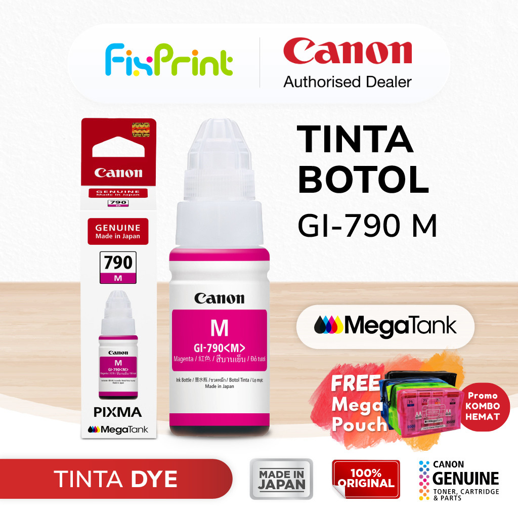 Tinta Original Canon 790 Magenta Tinta Canon G1010 G2010 G3010 G4010 - Tinta Printer Canon MegaTank