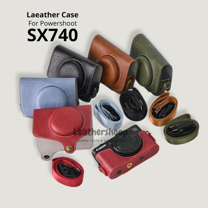 Leather Case Canon SX740 SX740HS  Photonesia