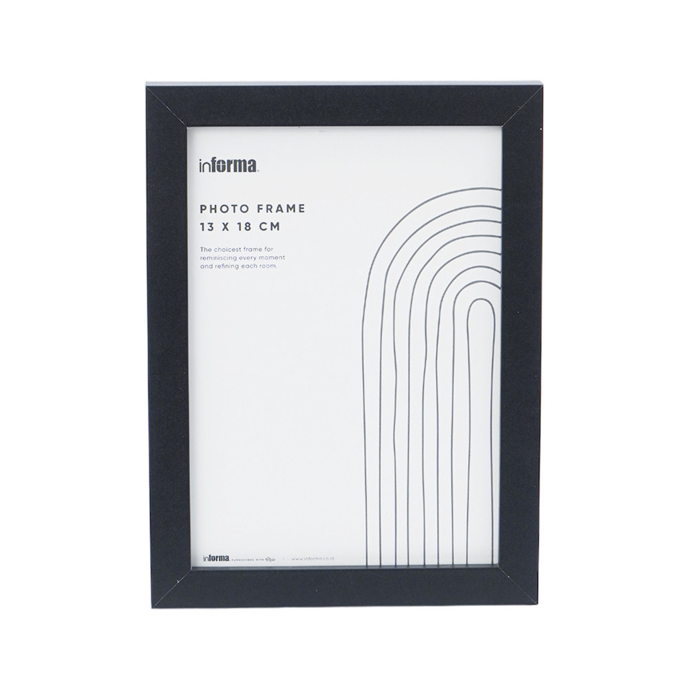 Informa 5R Bingkai Foto - Hitam Pigura Aesthetic Frame Tempat Foto Pajangan Dekorasi Rumah Figura
