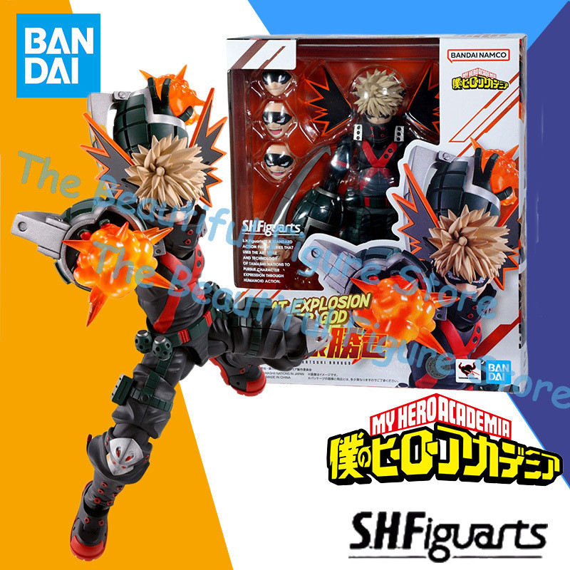 In Stock Bandai Original SHF My Hero Academia Katsuki Bakugo Anime Action Figure Model Fighter Model