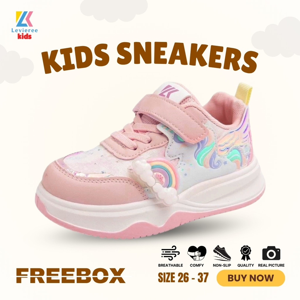 Sepatu Sneakers Anak Perempuan Kids Shoes Kekinian Hadiah Ponakan Terjamin Viral Simple Cool Style T