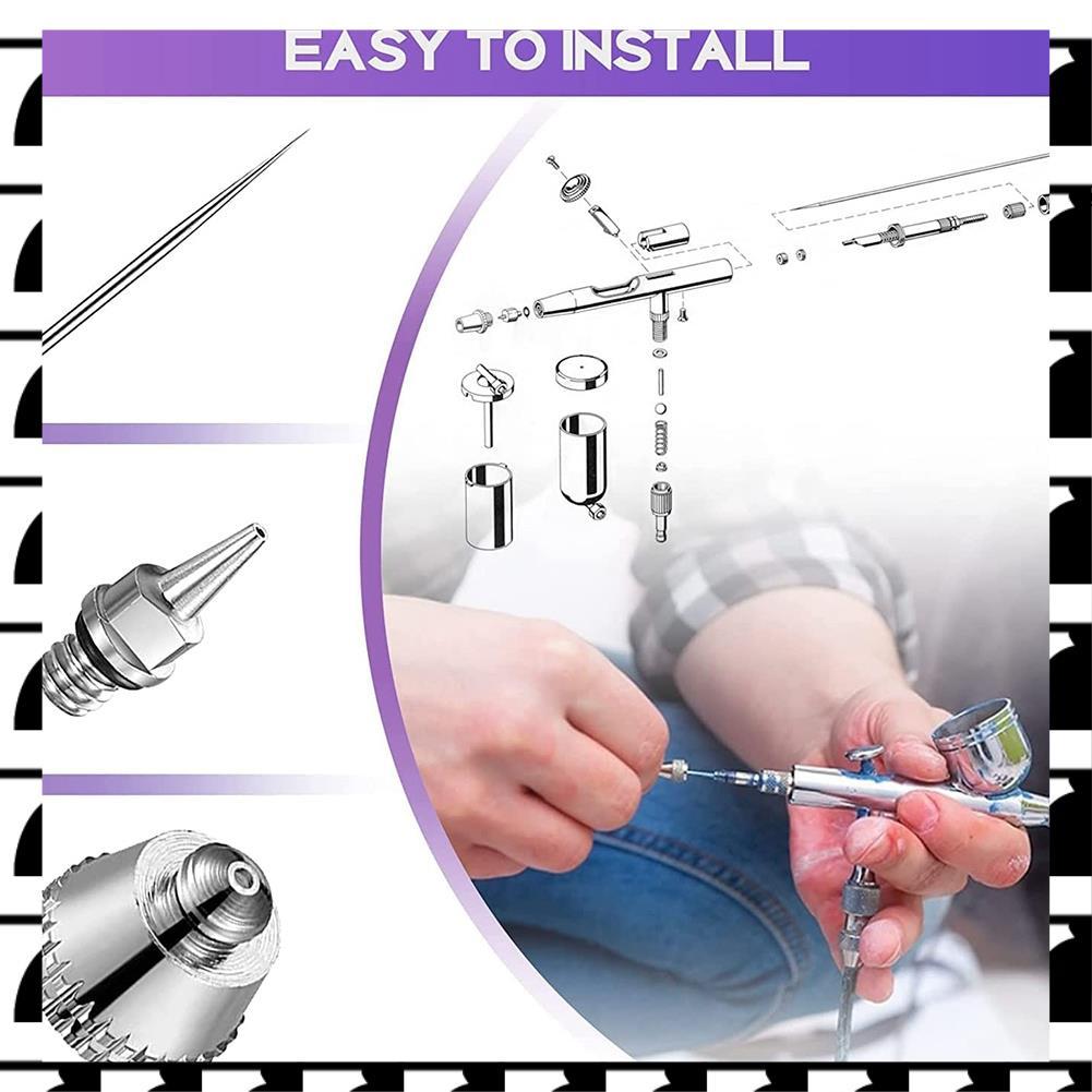 A44U Airbrush Cleaning Kit Airbrush Nozzle Cap Kit And Airbrush Needle Parts Airbrush Sprayer Access