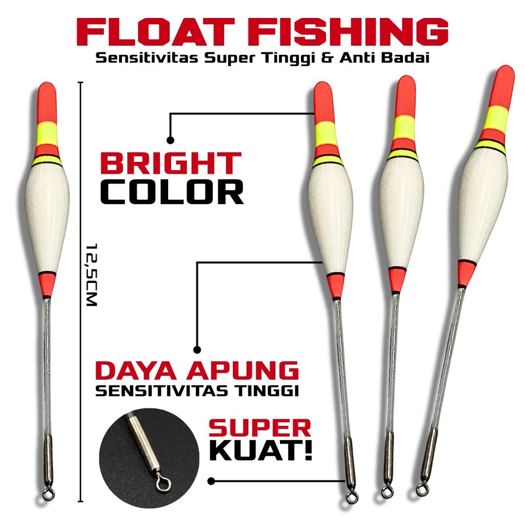 Pelampung Pancing Premium Anti Badai, Super Sensitif, Daya Apung 15g Untuk Match Fishing & Dasaran