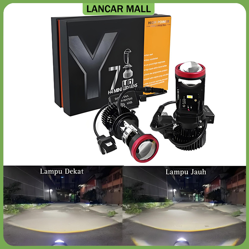 Projie Led Mobil Mini Projie Y7D H4 Mobil Super Terang Lampu Led / ORIGINAL SUPER TERANG / Lampu Mob
