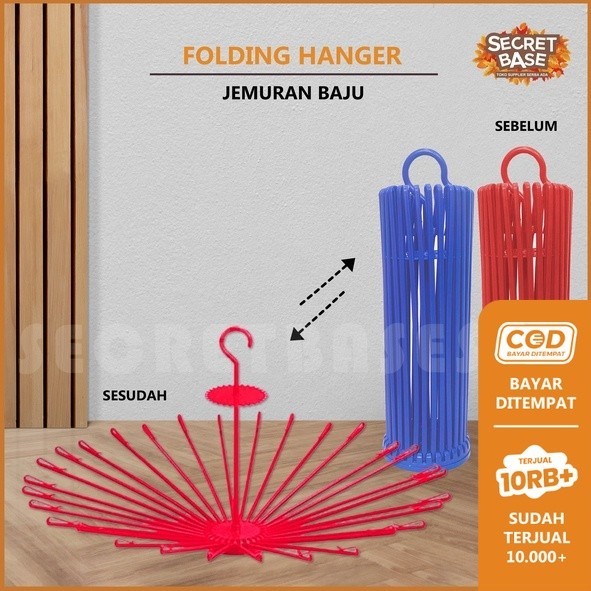 FOLDING HANGER - Gantungan Baju Putar / Gantungan Bayi / Jemuran Lipat