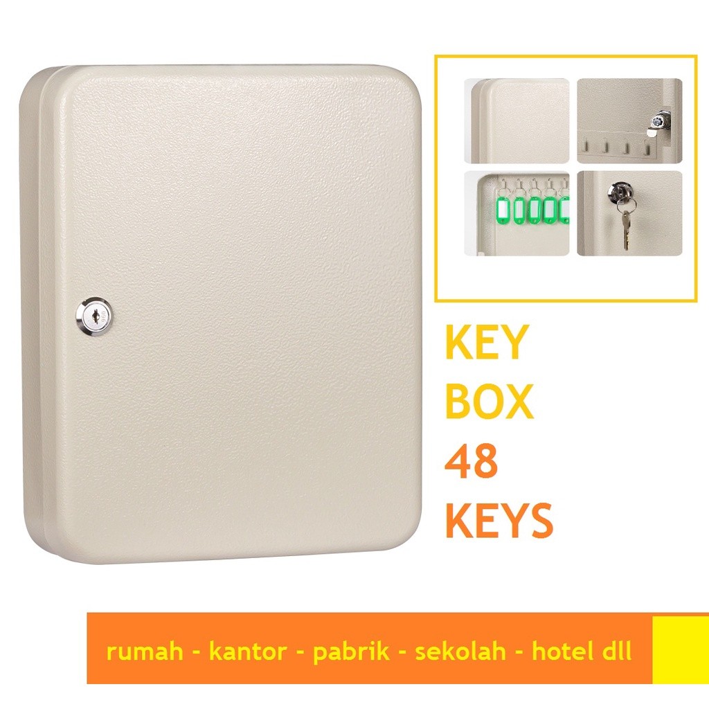 COD Key Box Kotak gantung kunci dinding 48 slot kunci ZEHN CREAM box gantungan kunci