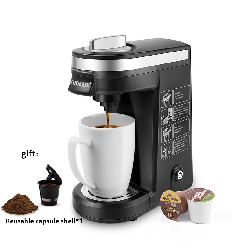 American Style Small Capsule Coffee Machine Home K-Cup Capsule Coffee Maker Coffee Powder Brewing Ma
