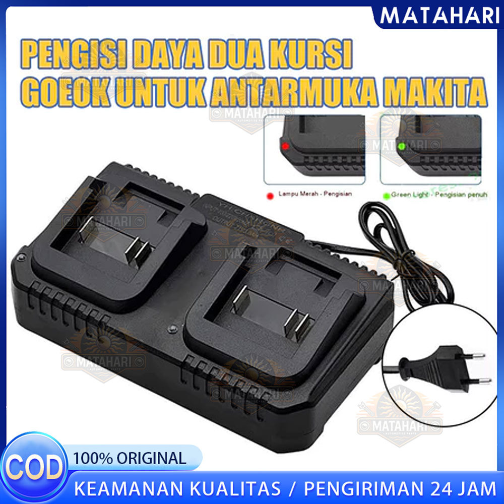 Charger Makita Lithium Bor 21V Charger Adaptor Casan Cas Baterai Cordless Nagawa Bor Impact Wrench K
