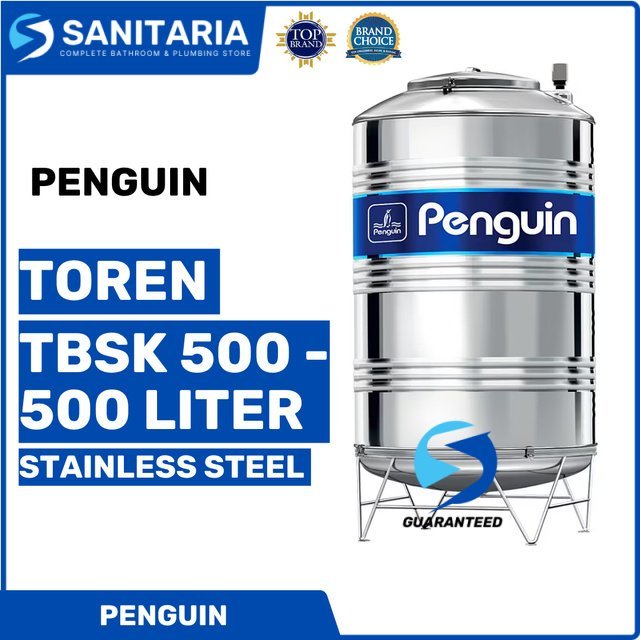 Toren/ Tandon Air Stainless Steel Tbsk 500 - 500 Liter Penguin