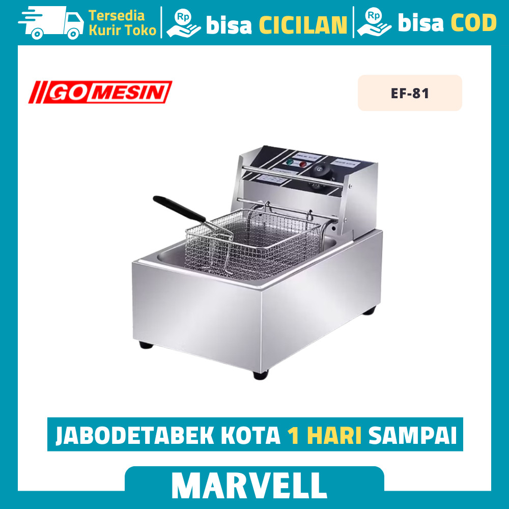Deep Fryer Listrik Gomesin EF-81 Electric Deep Fryer 1 Tank Garansi Resmi