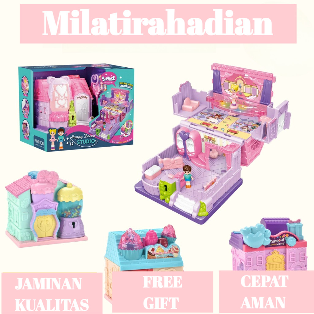 Mainan magic doll house mainan anak anak Sweet Candy Room Surprise House Kado Rumah Anak mainan anak