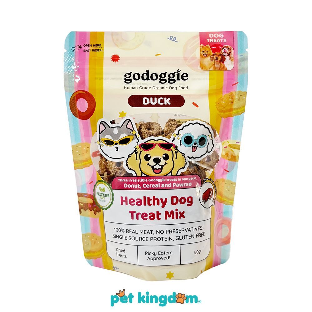 Pet Kingdom Godoggie 50 gr Camilan Anjing Healthy Mix Duck - Mix Dog Treat Snack Anjing Doggy Bites 