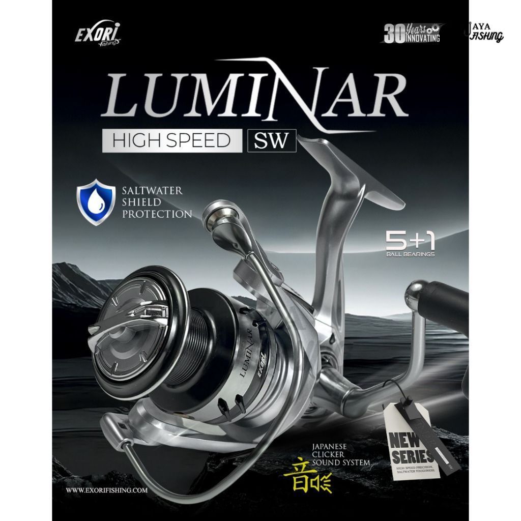 WF Reel Pancing Spinning EXORI Luminar HS High Speed Salt Water Screw In Power Handle Loud Clicker S