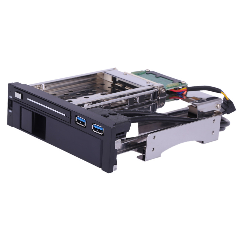 Dual Bay 3.5" + 2.5" Inch SATA III Hard Drive HDD & SSD Tray Caddy Internal Mobile Rack Enclosure Do