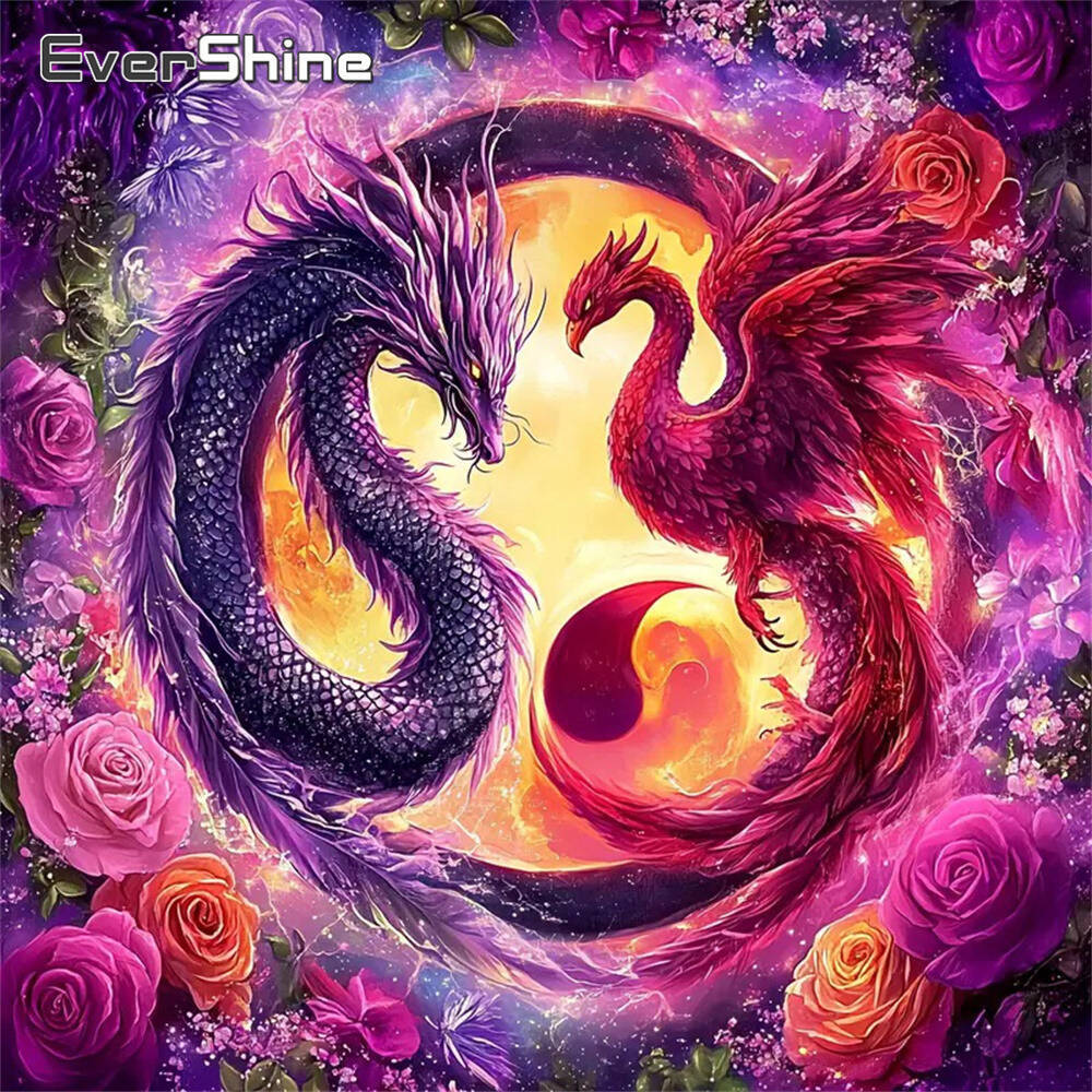 Evershine Diamond Painting Dragon Animal Acrylic Craft Supplies Embroidery Phoenix DIY Diamond Mosai