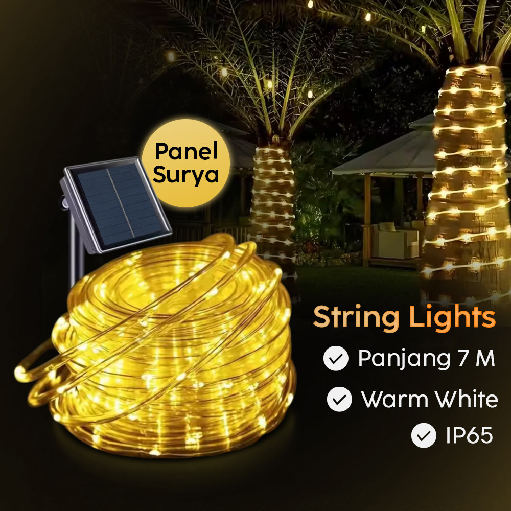ANBLUB Lampu Hias String Lights Solar Power Waterproof 50 LED 3W 7M - HS-33 -0001