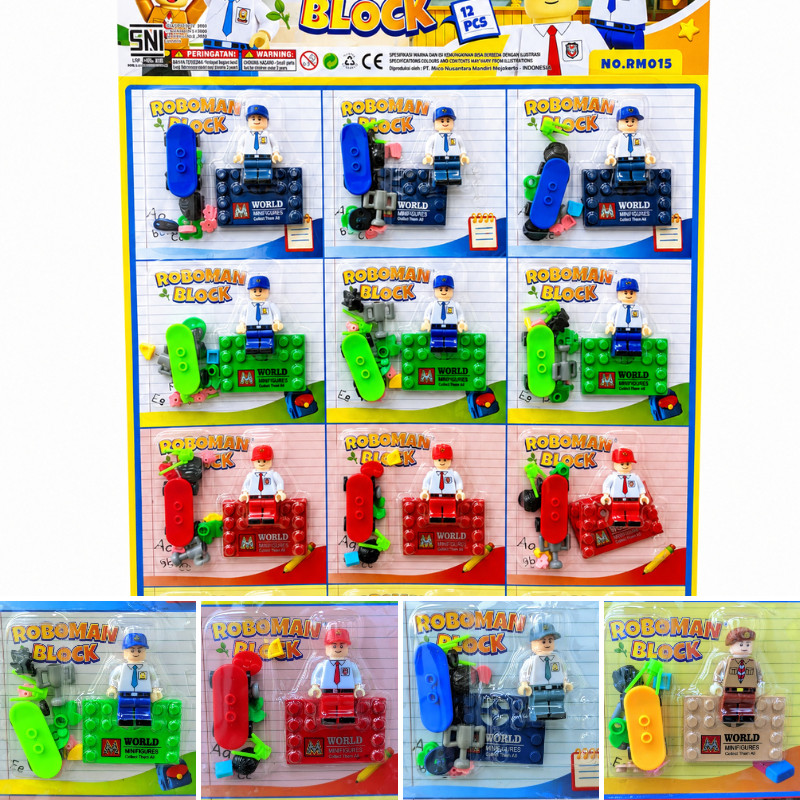 MJ TOYS /// MTC /// MAINAN ROBOMAN RM 015 / MAINAN FIGURE MURID SEKOLAH / FIGURE ROBOMAN MURID SD SM