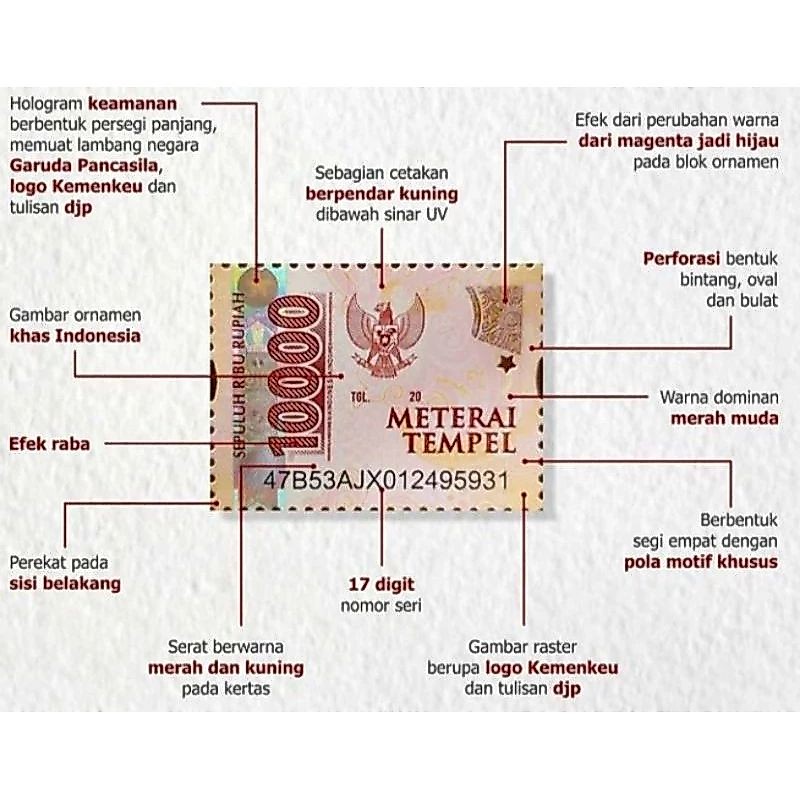 Materai Tempel 10 rb