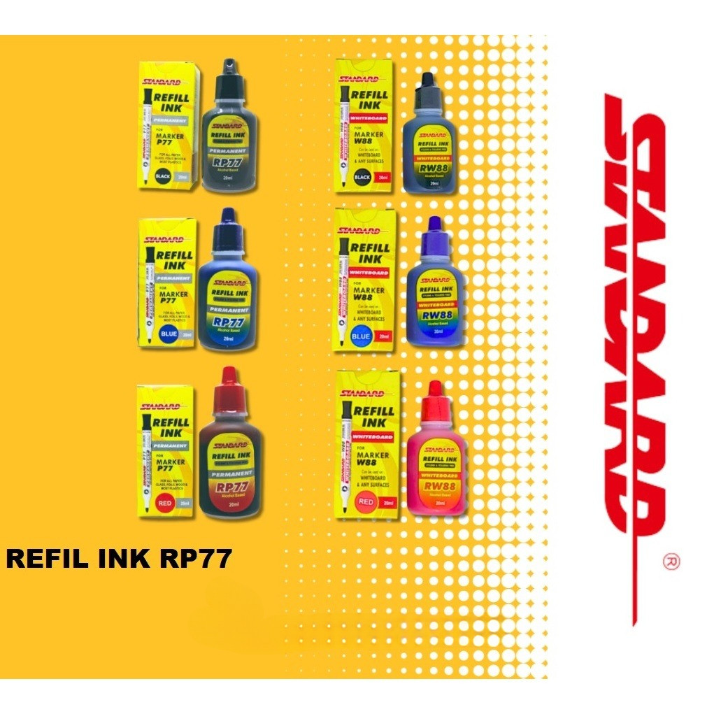 REFILL TINTA SPIDOL PERMANENT STANDARD RP77