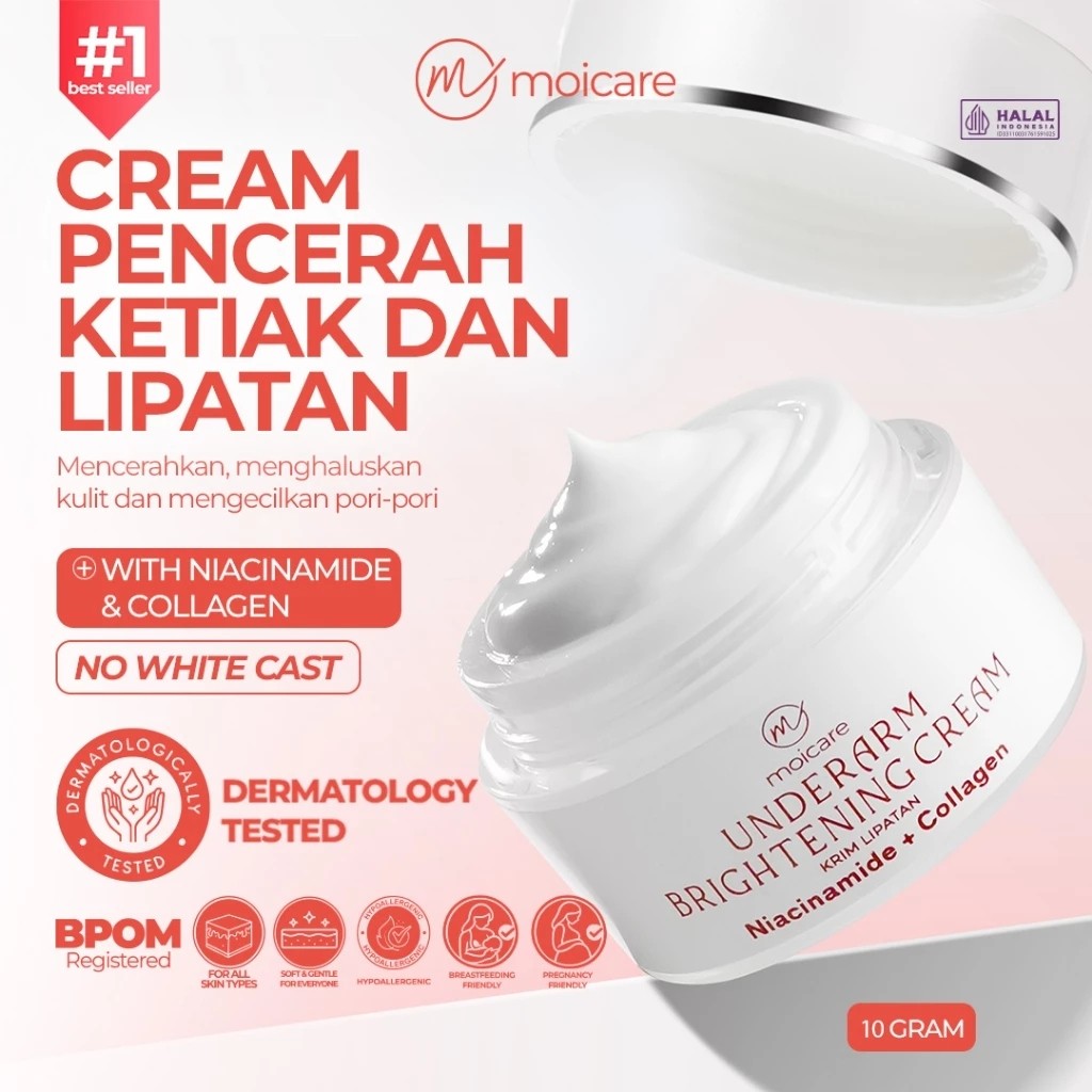 MOICARE Underarm Whitening Serum Cream - Pemutih Ketiak Selangkangan & Lipatan | Underarm brightenin