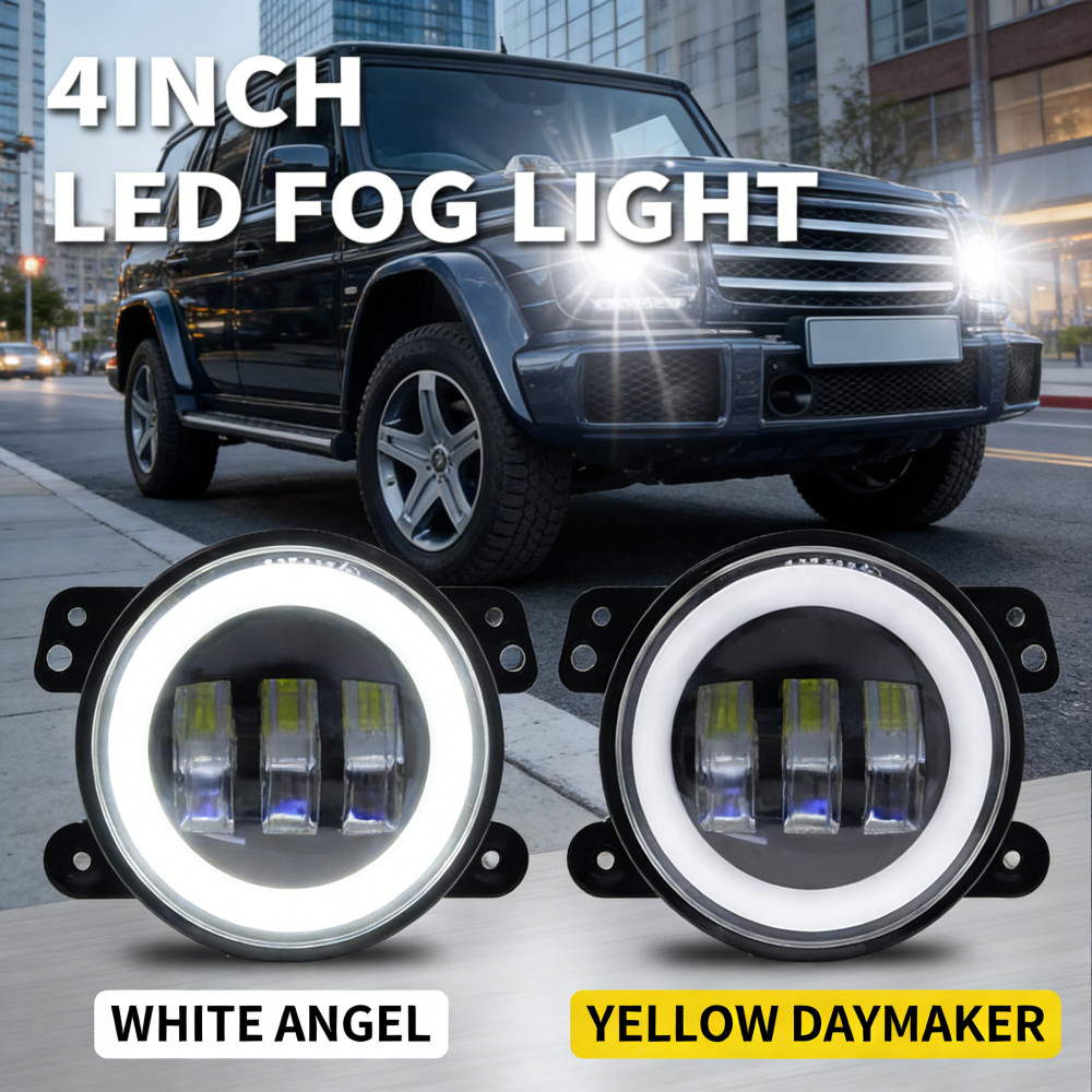 Aye kuning lampu angel daymaker fog foglamp LED putih