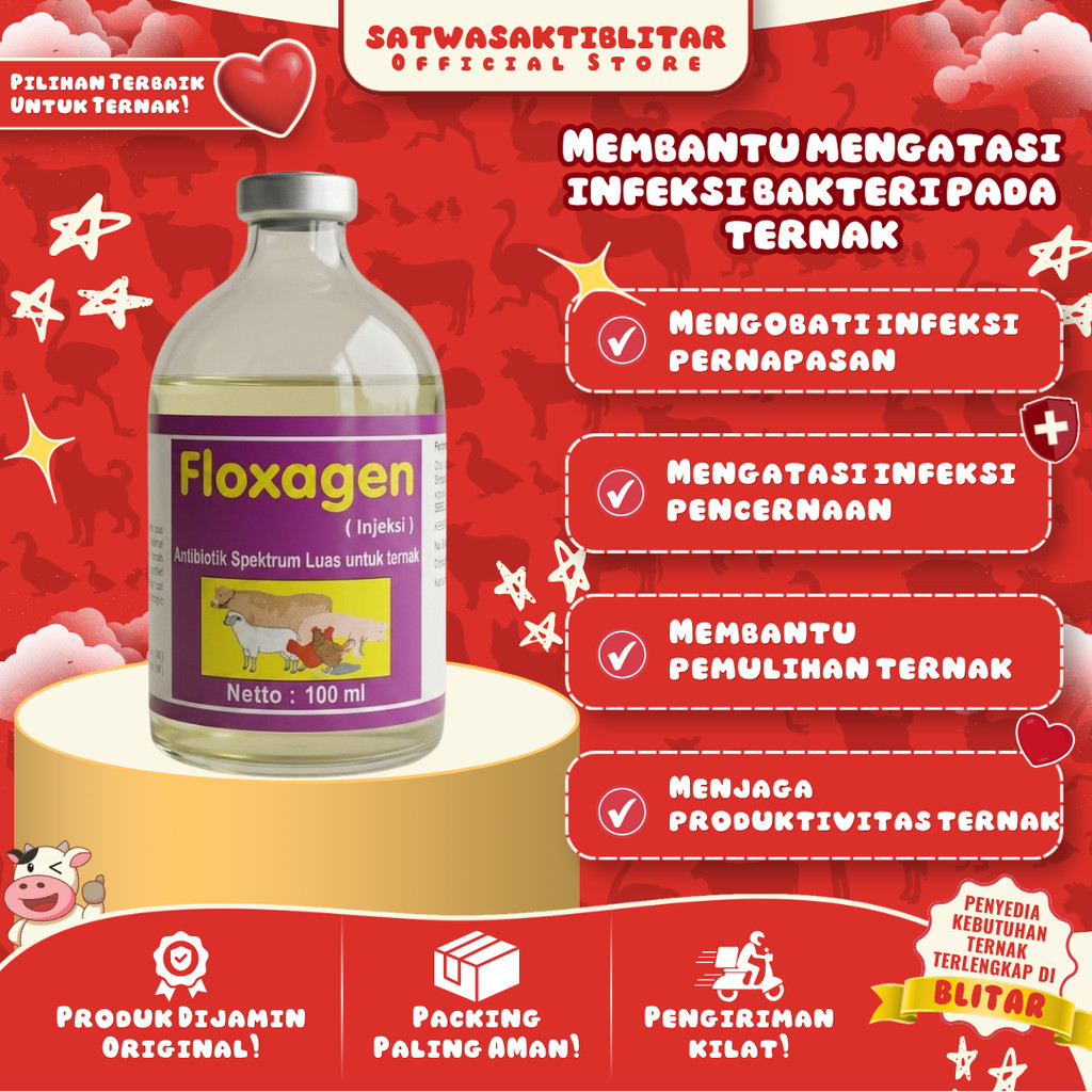 Floxagen 100ml - Antibiotik Pernafasan Untuk Ternak