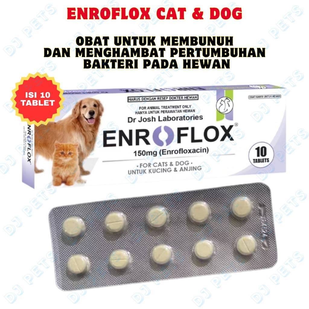 Enroflox Obat Flu Untuk Kucing Dan Anjing 1 Tablet 150 Mg