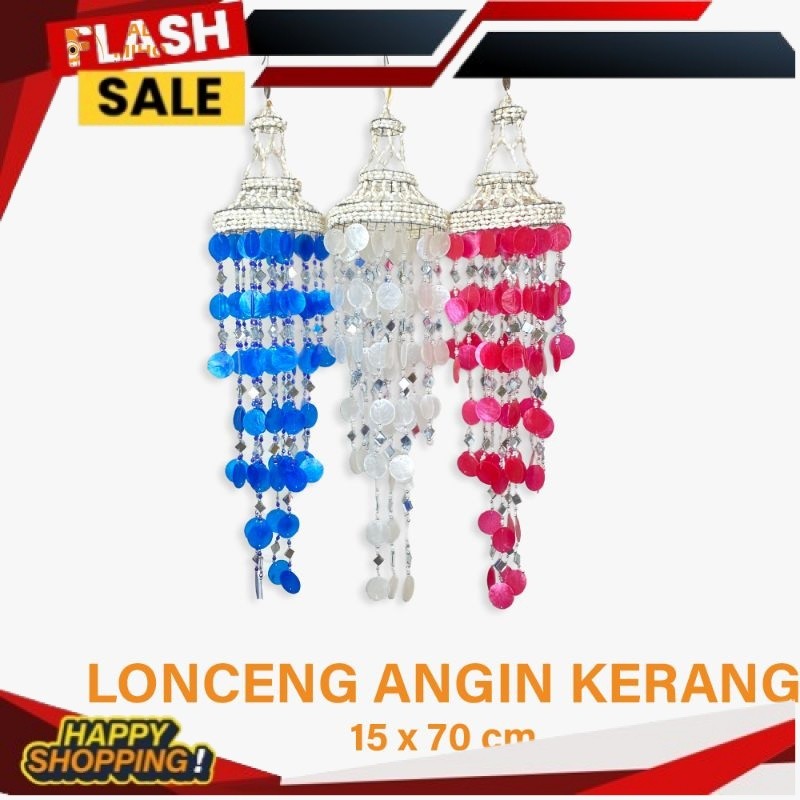 Lonceng Angin Kerang - Wind Chime - Kerang Gantungan - Kerang Kap Lampu - Kerang Dekorasi - Kerang S