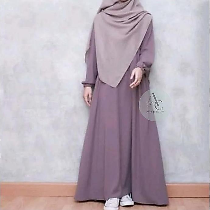 Aara Collection Abaya turki wanita muslim Mewah Santri remaja Syari kekinan Wolpis Premium Lengan ka