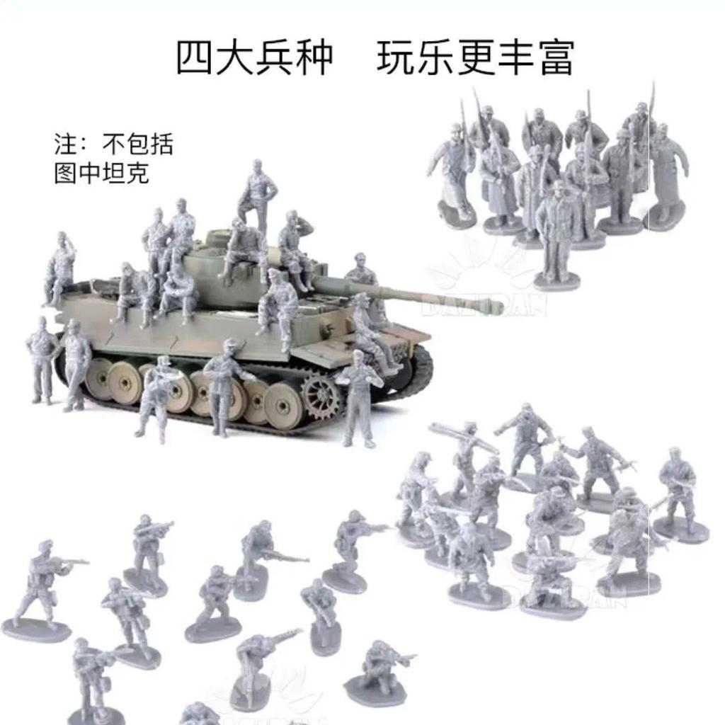 1:72 4D Assemble Soldier Model Plastic Small Soldier Different Shapes Sand Table Model Toy