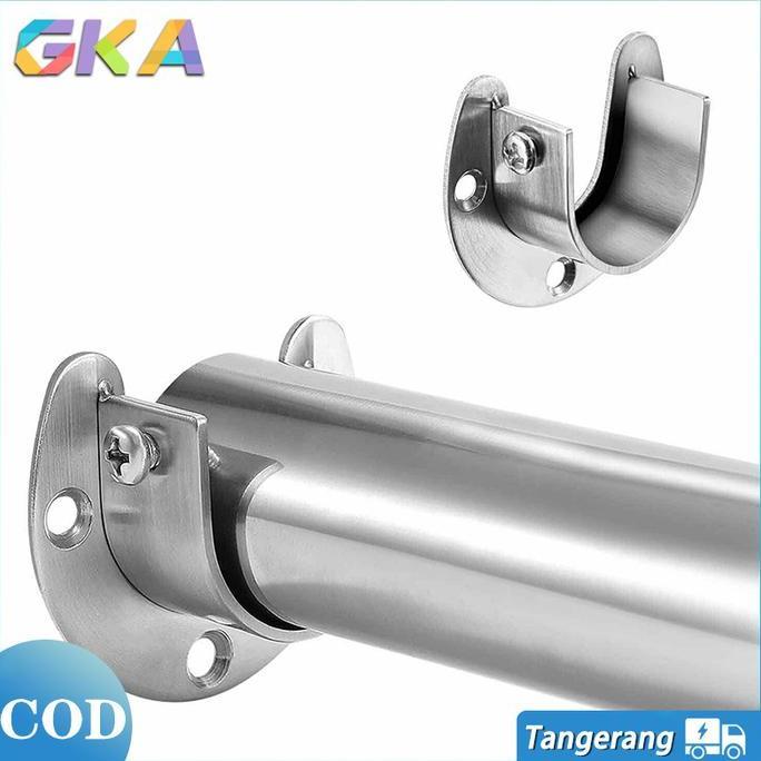 MITLESHOP 1 PasangBracket Topi Untuk Pipa Stainless/Flange Fitting Pipa