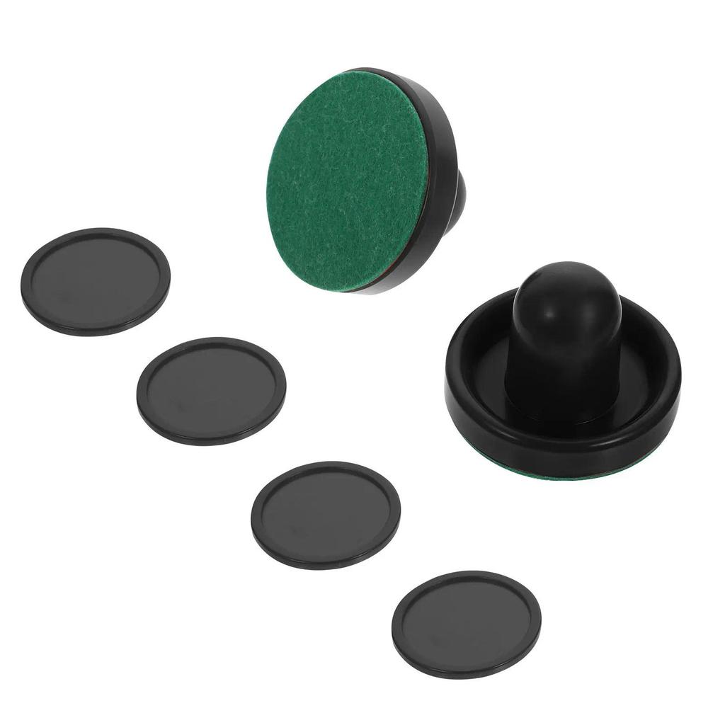 1Set Air Hockey Table Accessories Replacement Plastic Pucks Pushers Ergonomic Design Comfortable Gri