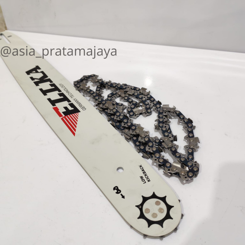 KLEPU.ID PAKET Chainsaw Guide Bar Rantai Ukuran 22 Inch Set Bar Rantai Chainsaw bahan Baja