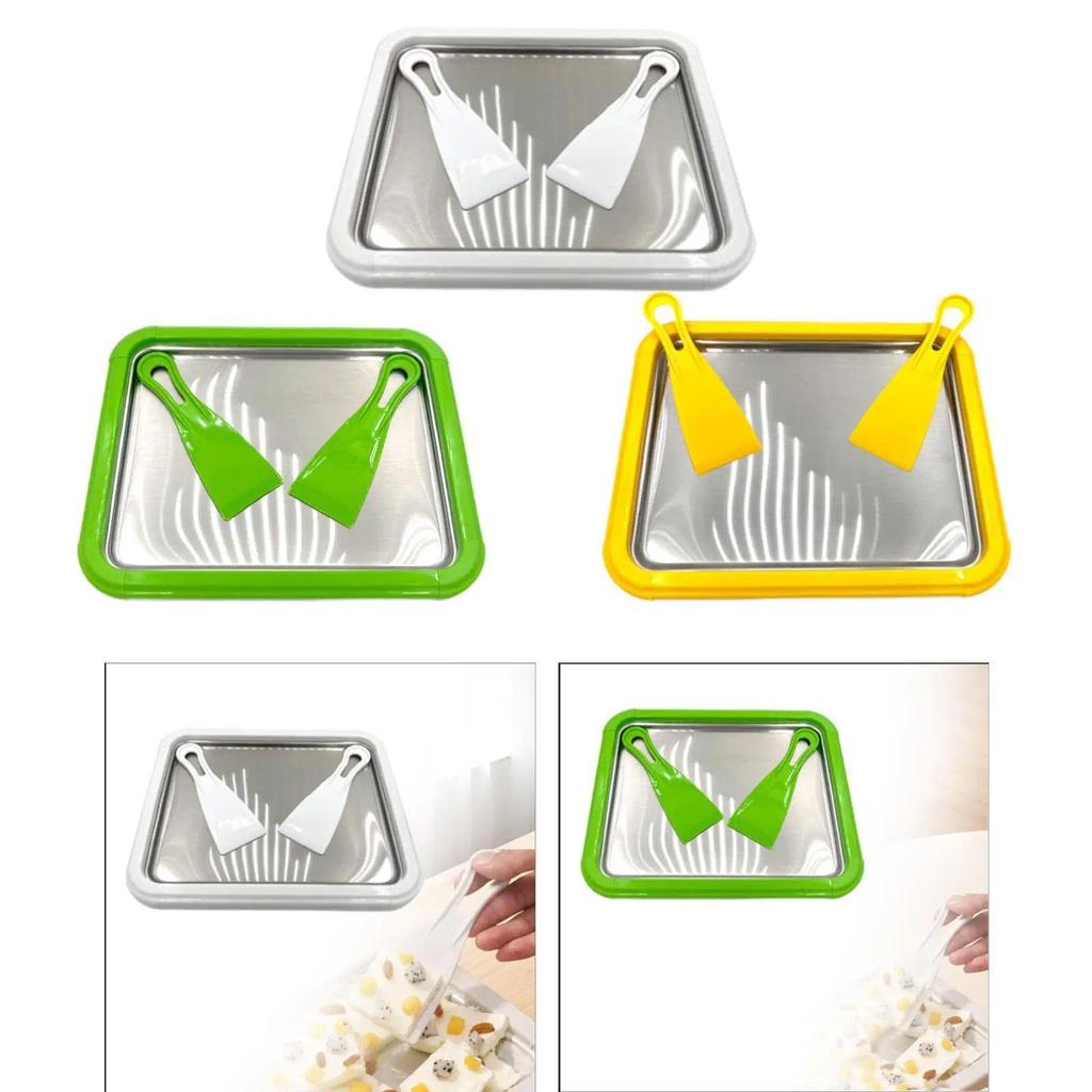 Ice Cream Maker Pan Yogurt Maker Tray Multifunctional Roll Ice Cream Maker