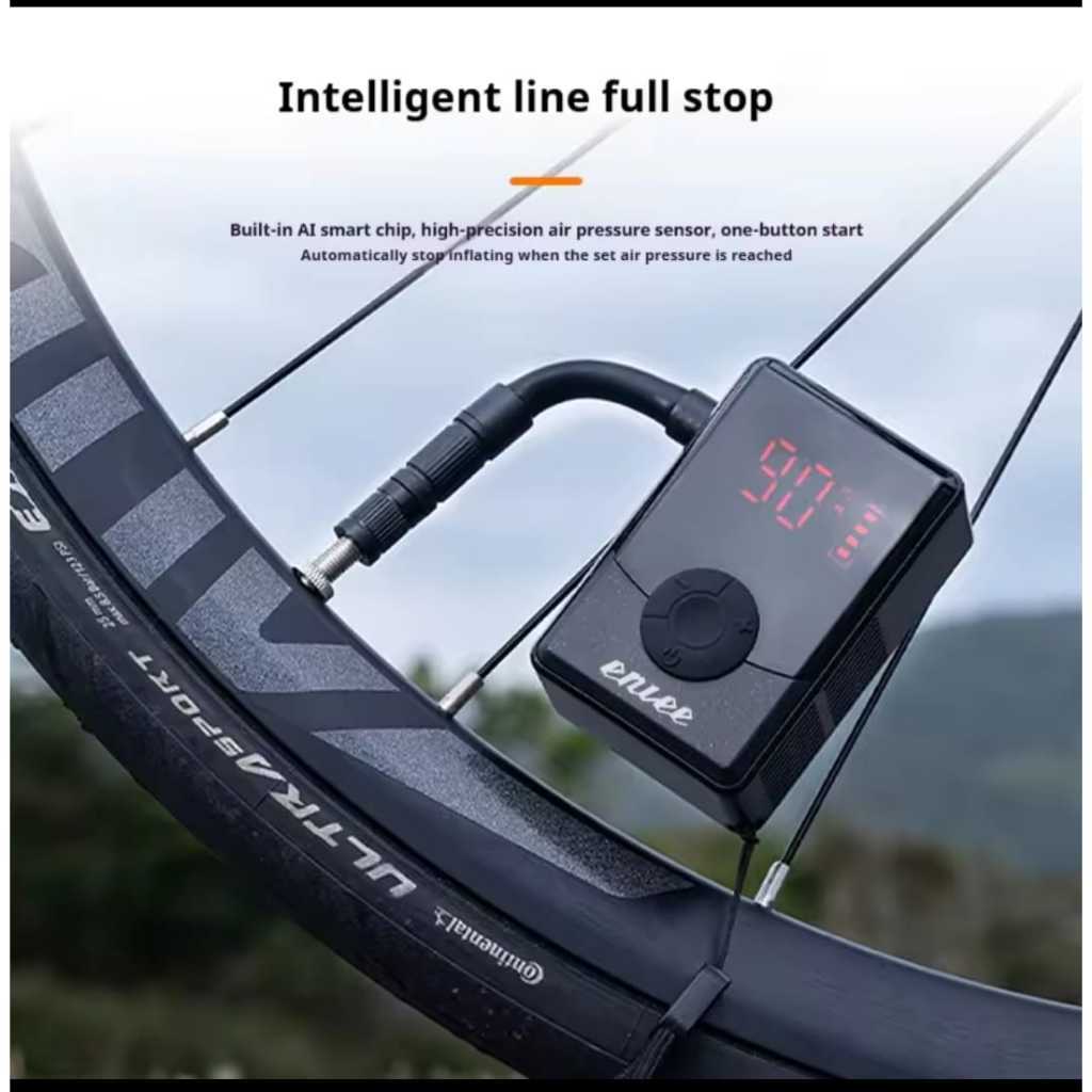 Foto Enlee Mini Air Pump Electric Intelligent Pompa Sepeda Elektrik High Pressure Rechargable Portable untuk Presta Motor Mobil Schrader