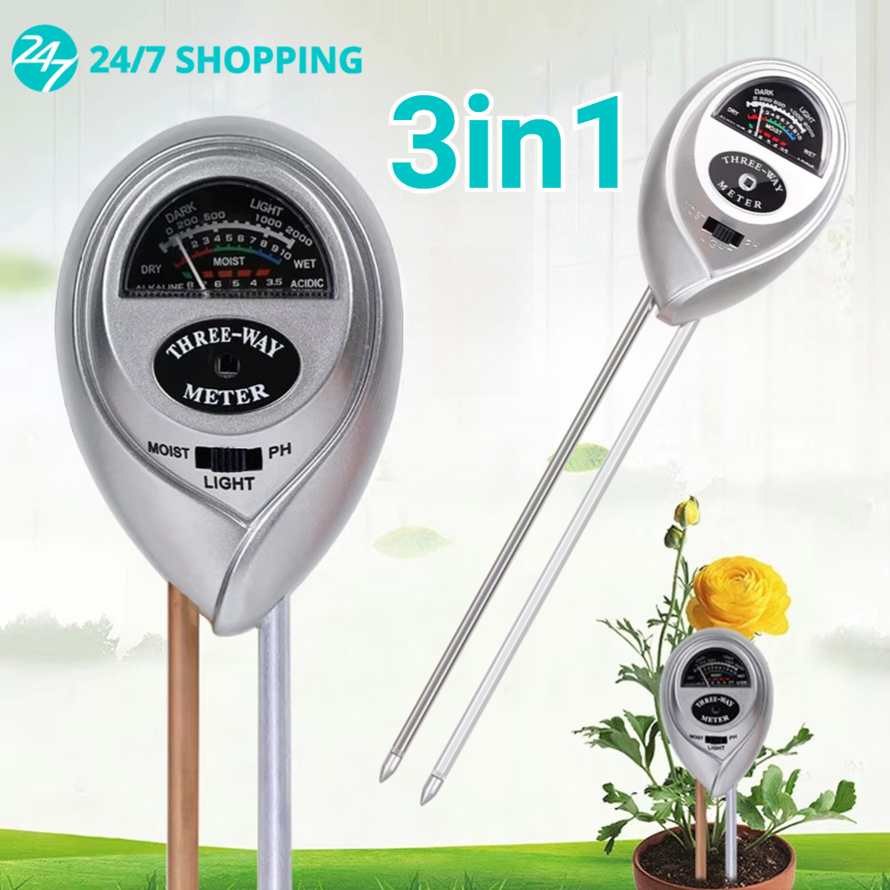 3 In 1 Moisture Ph Sunlight Meter Alat Ukur Ph Tanah Pengukur Ph Tanah Pertanian Digital Ori Akurat