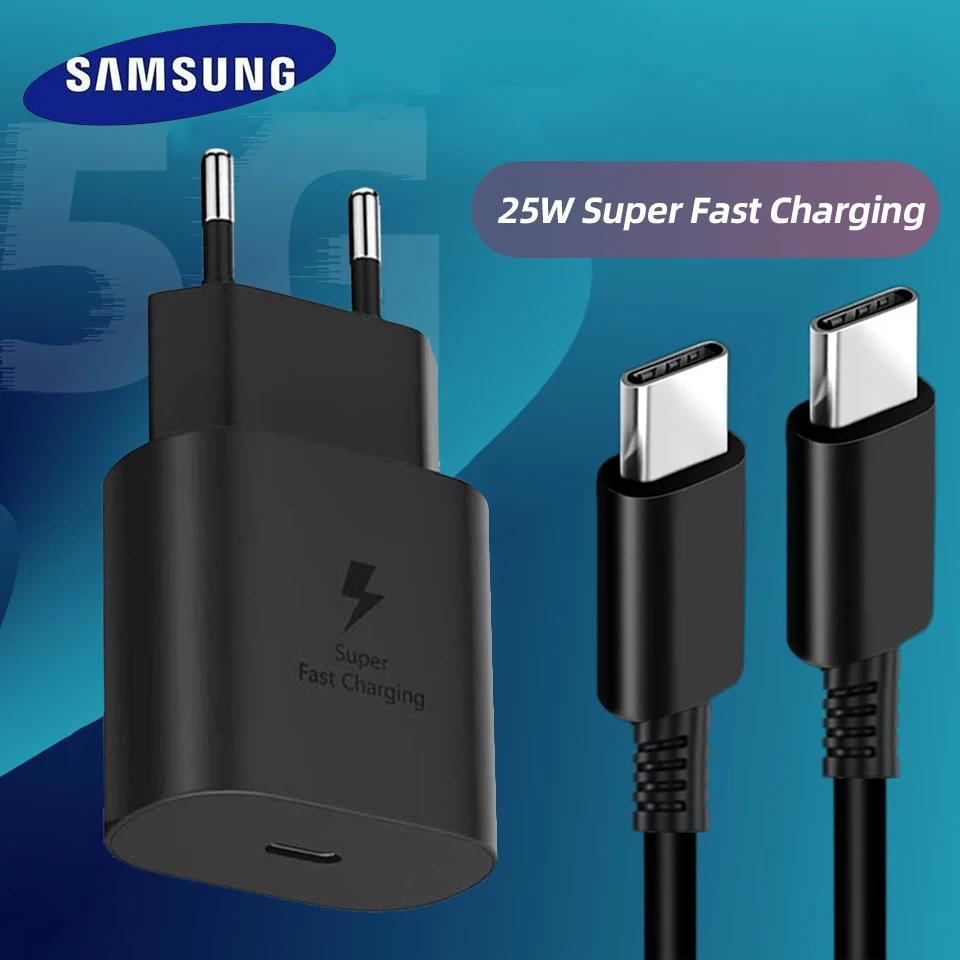 Original Samsung 25W Charger PD Type C Wall Chargeur Galaxi Z Fold 6 5 Z Flip 4 S25 S24 S23 A05s A54