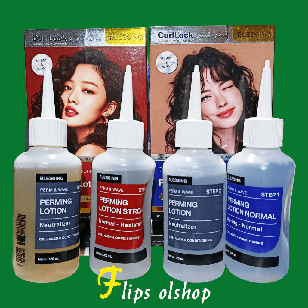PERM LOTION BLESSING 2 X 120ML | OBAT KERITING 2 X 120ML