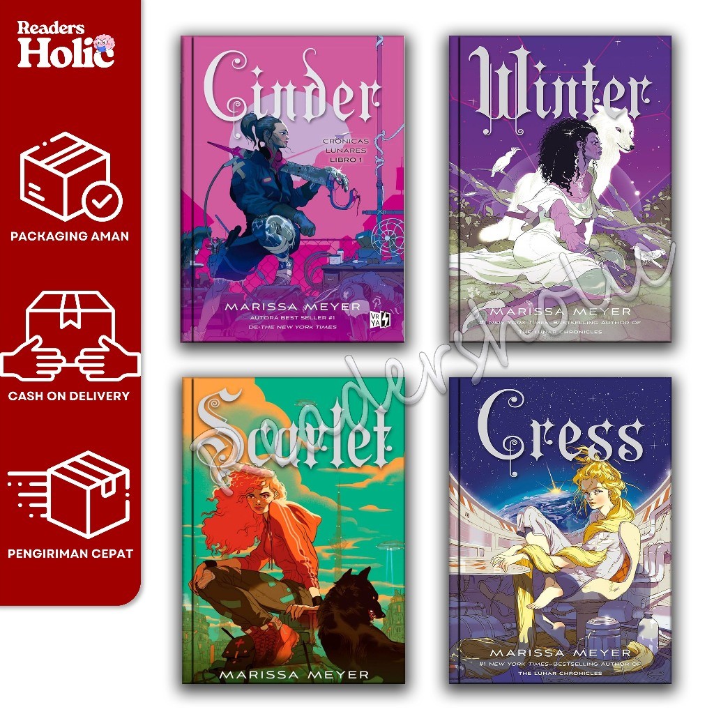 The Lunar Chronicles (4 book series) Cinder - Scarlet - Cress - Winter By Marissa Meyer