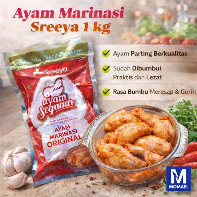sreeya sayap/ayam marinasi 1 kg