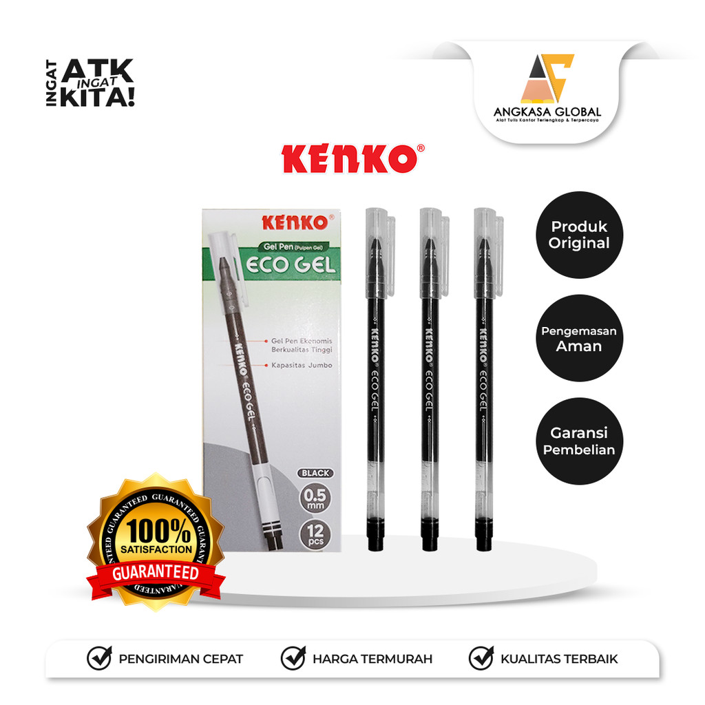 KENKO PULPEN GEL/ GEL PEN ECO GEL (1LSN/ 12PCS)