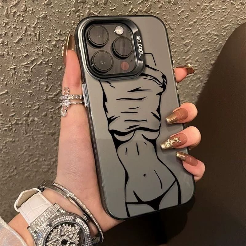 Casing ponsel populer IMD matte hard case berkualitas tinggi iPhone 15 Pro Max ibox 15 Plus 11 Pro M