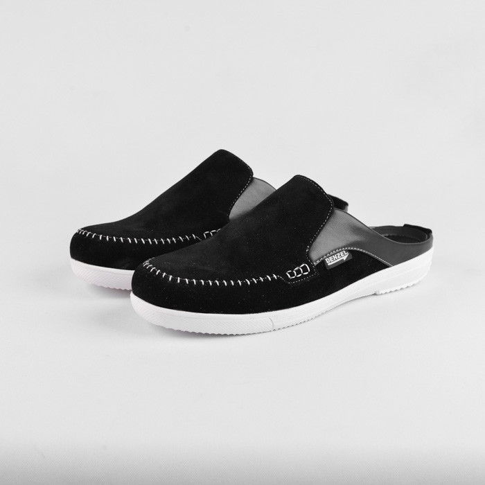 DENZEL - Sandal Bustong Casual Pria / Cowok DZ 011 Black Grey - Bayar Di Tempat - SEPATU PRIA DENZEL