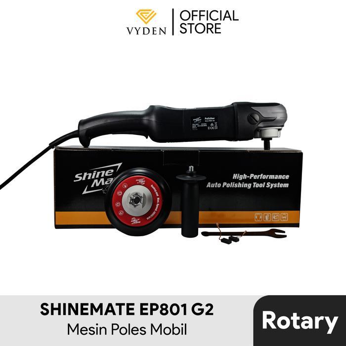 Shinemate EP801 G2 Upgrade Mesin Poles Mobil Rotari M14 Paket Pad 6in - TANPA IPO PAD