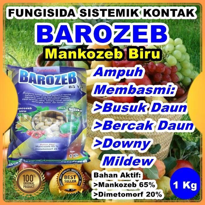 NEW Barozeb 1 Kg Fungisida Kontak Sistemik Mankozeb Biru Plus Silika