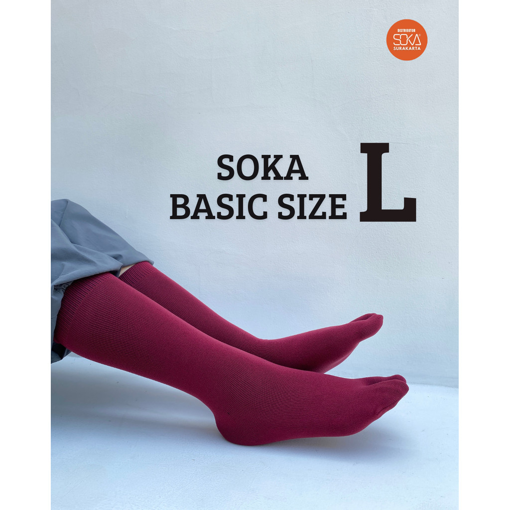 SOKA - Kaos Kaki Jempol Basic Size L Muslimah untuk Pria maupun Wanita polos aneka warna
