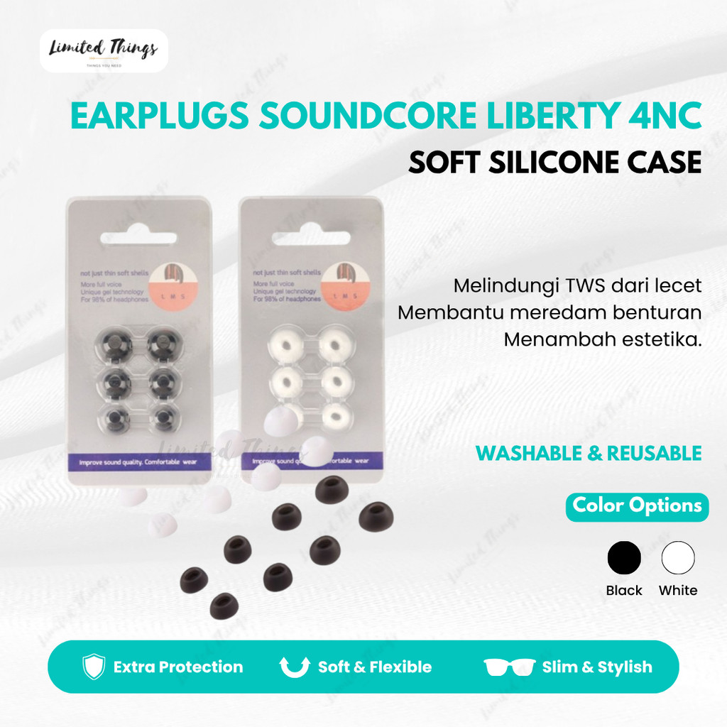 CASE Silicone Protection Earplugs Soundcore Liberty 4NC Set Anti Slip Earbuds Eartips