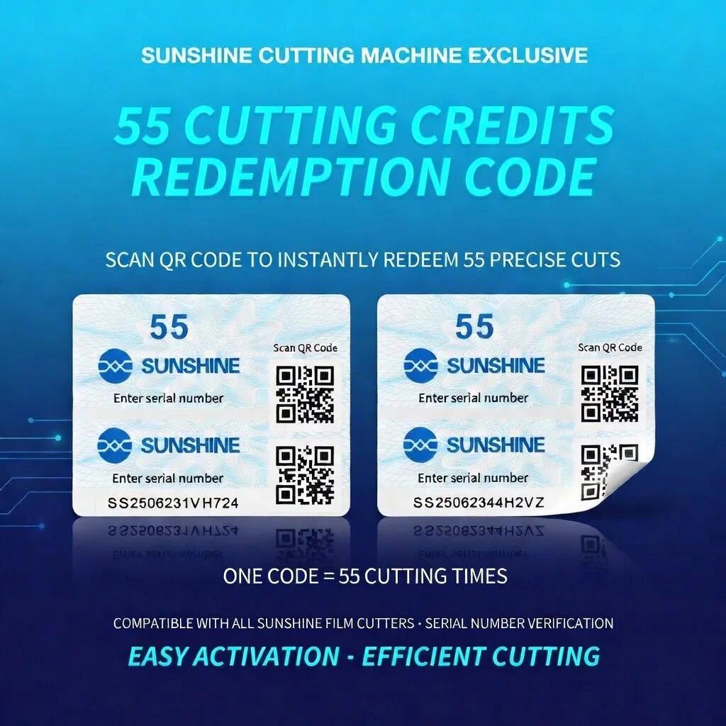 Cut Sunshine Code, Sunshine Activation, 55 Times, QR, Relife, for 890C Pro Max, 890C, Mini, 890C Pro