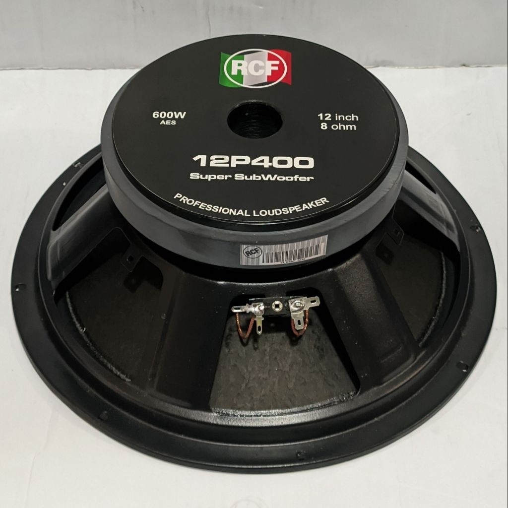Speaker Komponen 12 Inch RCF 12P400 Subwoofer magnet lubang 600 Watt Body Kaleng Original Ready stok