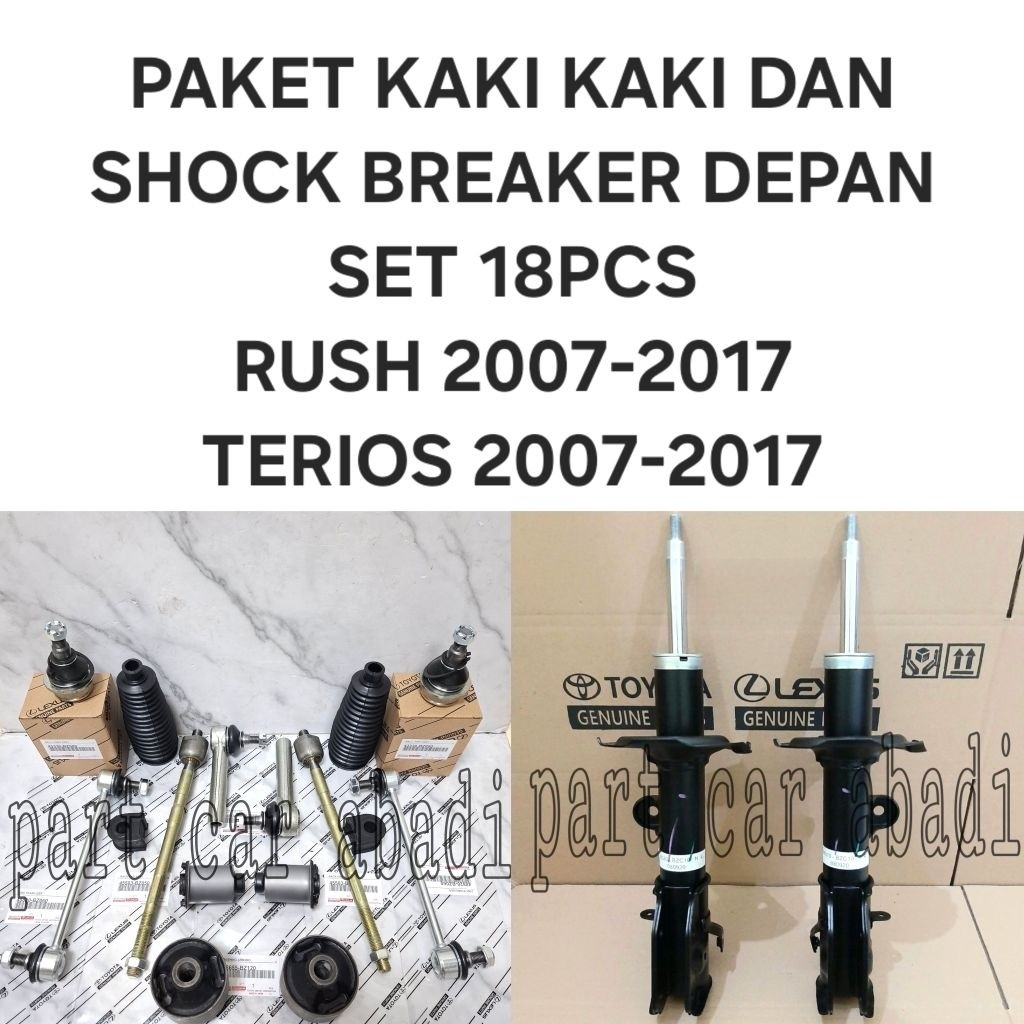 Full Komplit ShockBreaker Shock Breaker Depan Dan Kaki kaki Rush Terios 2007 2008 2009 2010 2011 201